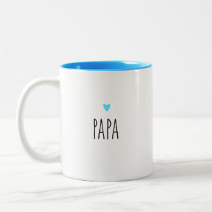 Papa   Moderne pap aangepaste hartkleur Tweekleurige Koffiemok