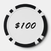 Papa moderne typografie aangepaste test datum grap poker chips (Achterkant)