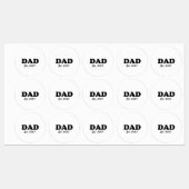Papa moderne typografie aangepaste test datum wit  labels (Vel)