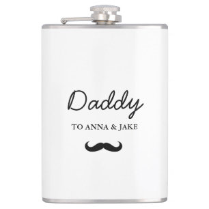 papa Moderne Vaderdag-Kinder namen Flask Heupfles