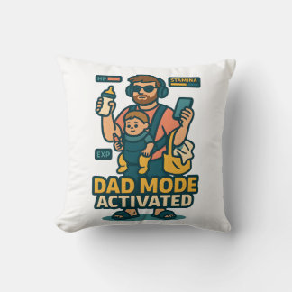 Papa Modus Geactiveerd - Gamer Stijl Ouderschap Kussen