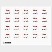Papa moet worden ronde sticker (Vel)
