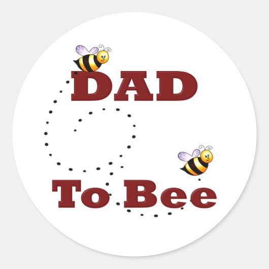 Papa moet worden ronde sticker (Voorkant)