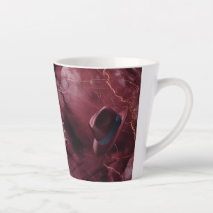 Papa Moody Muziek Aubergine Fedora Keramische Latt Latte Mok