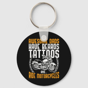 Papa Motorcycle Vaders Dag Gift Funny Tattoo Sleutelhanger