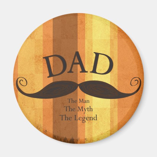 Papa Mustache Magnet (Devant)