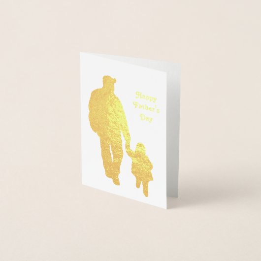 Papa 'n-Kiddo Silhouette 3-Vaderdag Folie Kaarten (Voorkant)