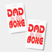 Papa naar de botte badge (Voor- en achterkant)