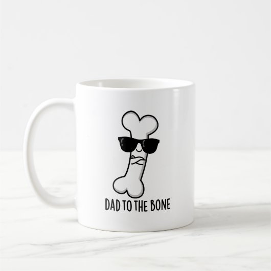 Papa naar het bot grappige anatomie woordspeling koffiemok (Links)