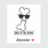 Papa naar het bot grappige anatomie woordspeling sticker (Vel)
