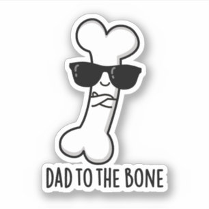 Papa naar het bot grappige anatomie woordspeling sticker