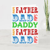 Papa Namen Custom Vaderdag Kaart (Voorkant)