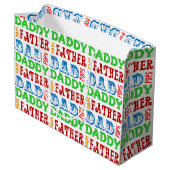 Papa Names Personal Large Gift Bag Groot Cadeauzakje (Achterkant Gekanteld)