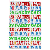Papa Names Personalized Gift Bag Medium Cadeauzakje (Achterkant)