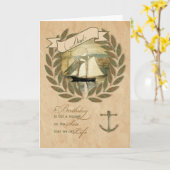 Papa Nautical Sailing Theme Birthday Kaart (Gele Bloem)