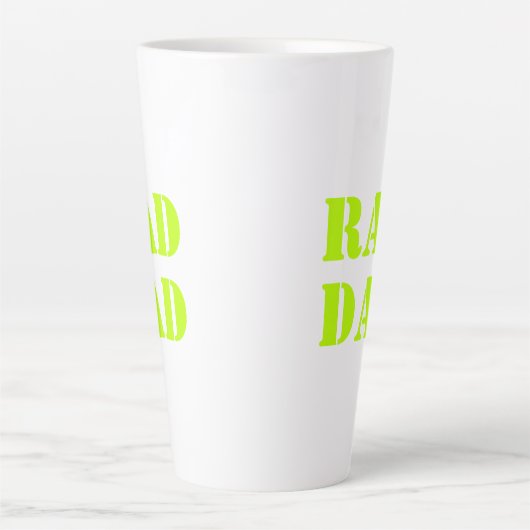 Papa neon groene moderne typografie cool latte mok (Voorkant)