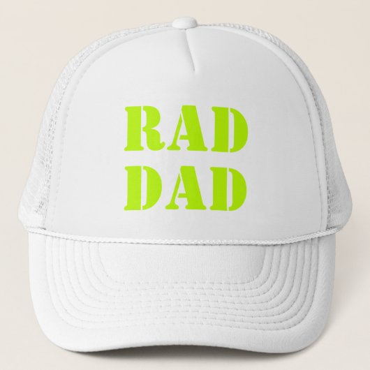 Papa neon groene moderne typografie cool trucker pet (Voorkant)