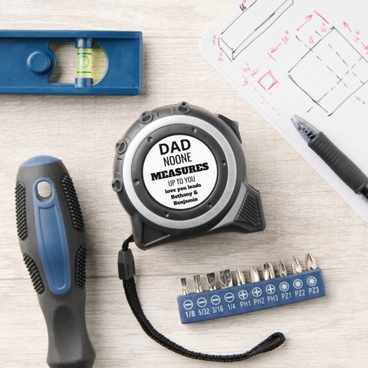 Papa Niemand meet tot u aangepaste offerte wit Rolmaat (Workshop)