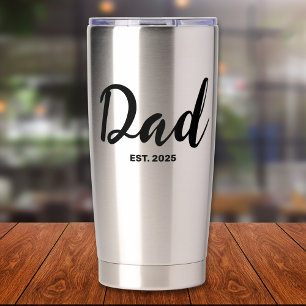 Papa nieuwe papa cadeau geïsoleerde drinkbeker