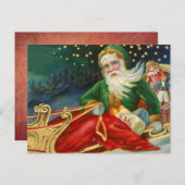 papa noel en navidad feestdagenkaart (Voorkant / Achterkant)