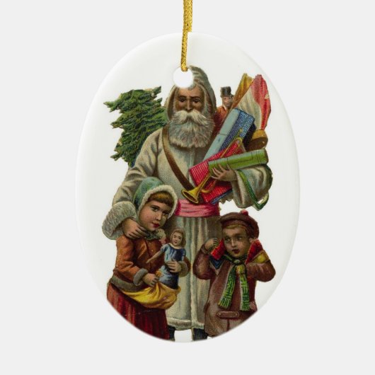 Papa Noel Keramisch Ornament (Voorkant)