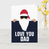 PAPA NOËL T'AIME CARTES (Fleur jaune)