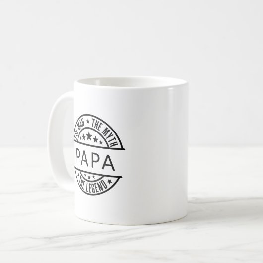 Papa noemt het Man The Myth The Legend Koffiemok (Voorkant links)