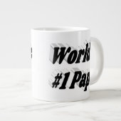 Papa noir demi-texte tasse de café géant (Devant droit)