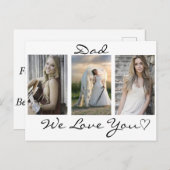 Papa, Nous t'aimons Carte de vœux pour la fête des (Devant / Derrière)