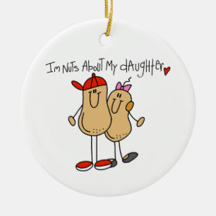 Papa - Nuts over mijn dochter T-shirts en cadeautj Keramisch Ornament