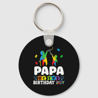 Papa Of The Birthday Boy Autism Awareness Support  Sleutelhanger