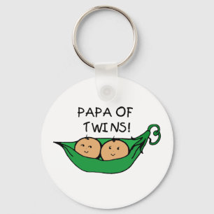 Papa of Twins Pod Sleutelhanger