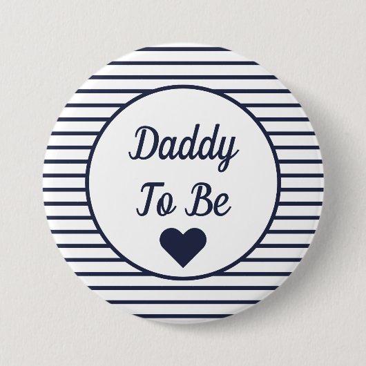 Papa om Baby shower Button te worden (Voorkant)