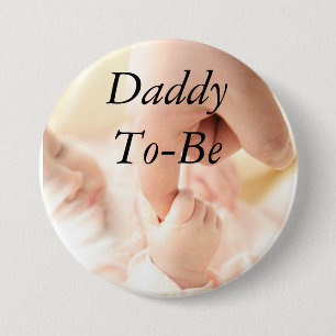 Papa om Baby shower Button te worden