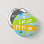 Papa om Baby shower Button te zijn (Voorkant /achterkant)