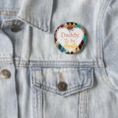 Papa om de Oranje, Blauwe Bruine Button van het (In situ)