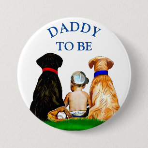 Papa om honkbal jongen Baby shower te zijn Ronde Button 7,6 Cm