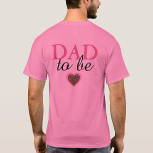 Papa om Leopard en Roze Baby shower te zijn T-shirt