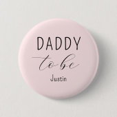 Papa om roze Baby shower Button te zijn (Voorkant)