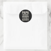 Papa omdat opa voor oude jongens Vaderdag Fro Ronde Sticker (Tas)