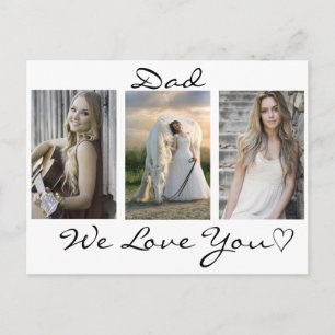 Papa, On t'aime Fête des pères Photo Carte Postale