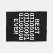 Papa ooit in binaire code software engineer vader fleece deken (Voorkant (Horizontaal))