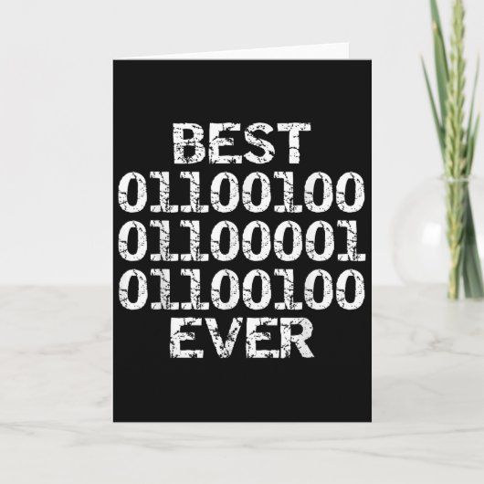 Papa ooit in binaire code software engineer vader kaart (Voorkant)
