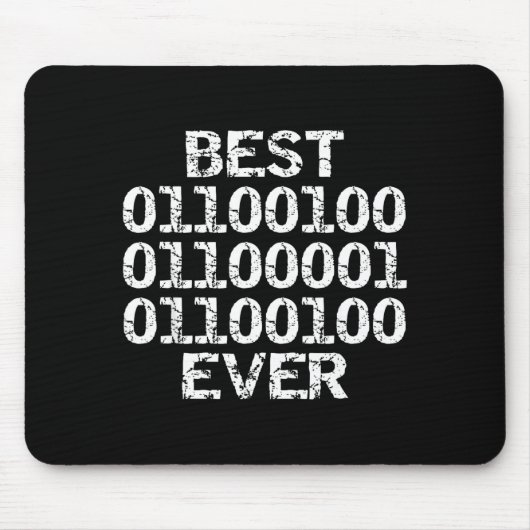 Papa ooit in binaire code software engineer vader  muismat (Voorkant)