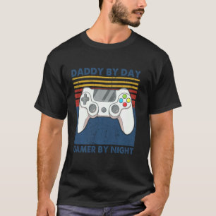 Papa op dag gamer bij nacht grappige papa speelt m t-shirt