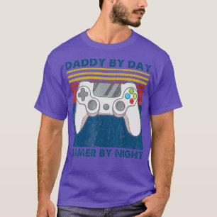 Papa op dag gokker op nacht grappige pap t-shirt
