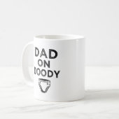 Papa op luidere doody grappige vader om mok van ma (Voorkant links)