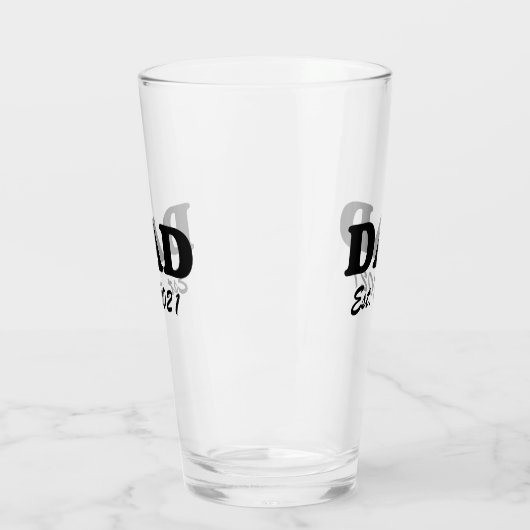 Papa, op maat gemaakte datum, gepersonaliseerd mod glas (Links)