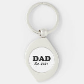 Papa, op maat gemaakte datum, gepersonaliseerd mod sleutelhanger (Voorkant)