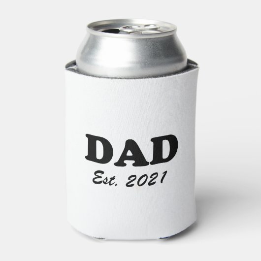 Papa op maat gemaakte datum Persoonlijke leuke leu Blikjeskoeler (Blikje Voorkant)
